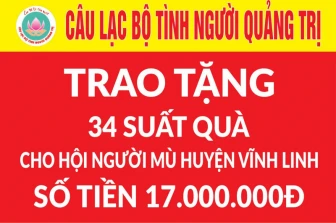 [Album] Tình Người Quảng Trị tặng 34 suất quà cho người mù huyện Vĩnh Linh